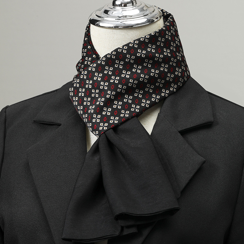 Ascot Neck Scarf - وشاح رجالي تقليد الحرير وشاح للرقبة