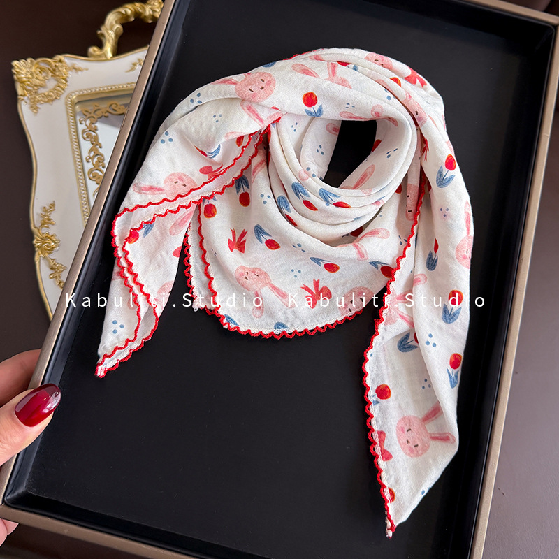وشاح مربع من القطن والكتان 58  - مراجعة Ascot Neck Scarf وسعره
