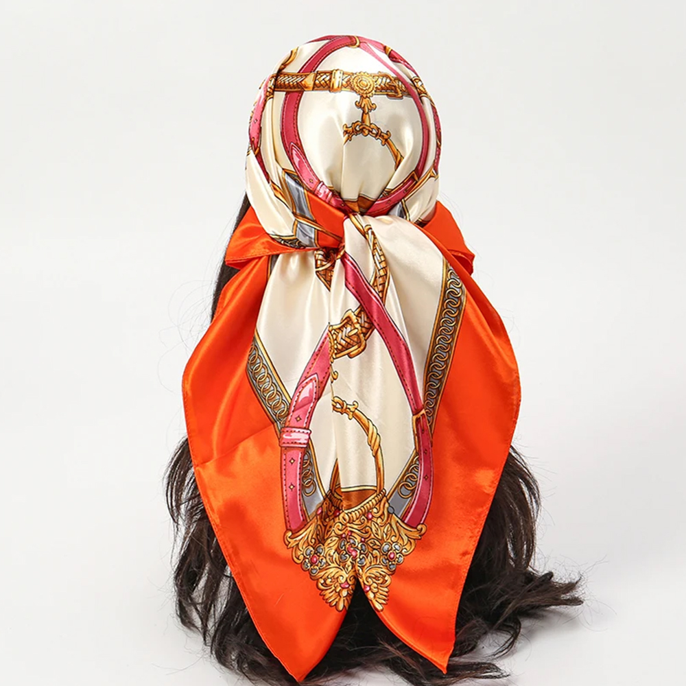 أوشحة أنيقة 90*90 سم للنساء، و - مراجعة Ascot Neck Scarf وسعره