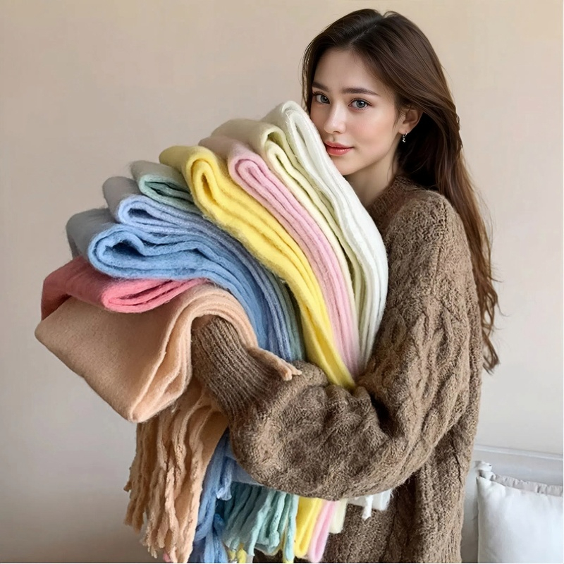 وشاح الشتاء للنساء الكشمير الد - مراجعة Woven Scarf Blanket وسعره