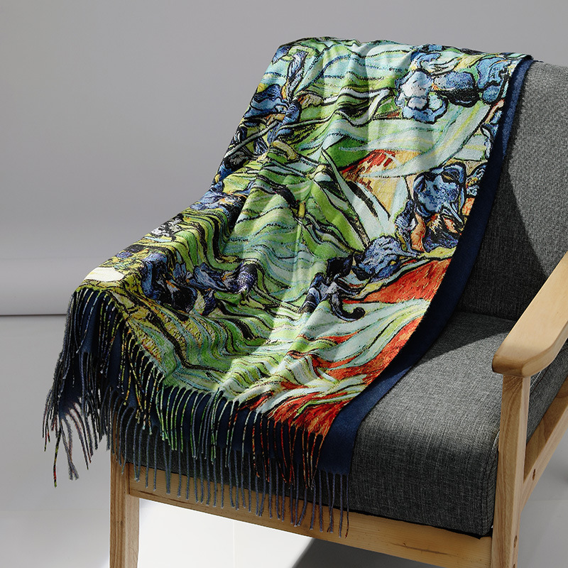 العلامة التجارية الفاخرة النفط - مراجعة Woven Scarf Blanket وسعره