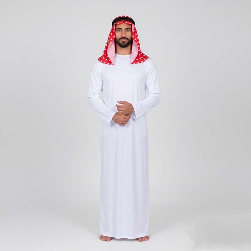 زي عربي تقليدي للرجال، ثوب عرب - مراجعة Ascot Neck Scarf وسعره